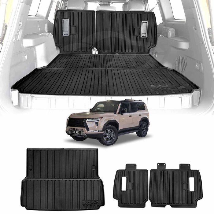 Boot Liner Back Seat Protector For Lexus Gx 550 Gx550 5 Seater 2024-onwards All Weather Heavy Duty Cargo Car Trunk Kick Mats