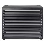 Outdoor Aluminium Horizontal Black Medium Air Conditioning Cover