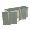 Build-a-Shed 0.8 x 4.5 x 2.0m Green Skillion Double Door Plus Hinged Side Doors Shed
