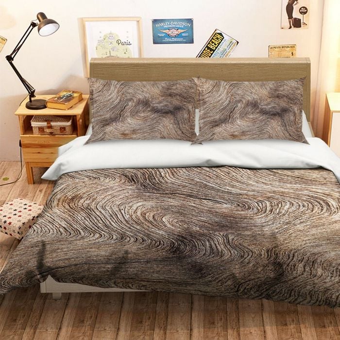 3D Brown Texture 235 Bed Pillowcases Quilt King Single Size