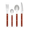 16pc Porto Sona Cutlery Stainless Steel Finish Complete Utensil Set Ruby