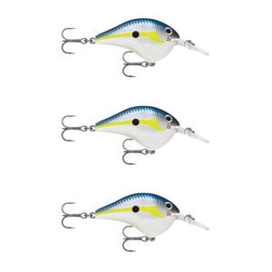 3x Rapala Dives to 8ft 5cm Crankbait Fishing Lures - Helsinki Shad
