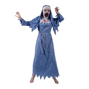 More Than Party Unisex Scary Blue Nun Halloween Costume Complete Set With Mask