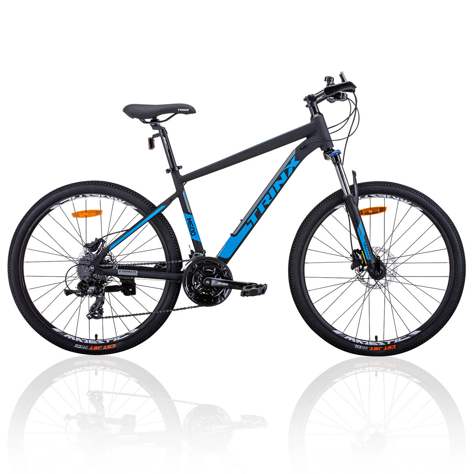 Trinx M600 Mountain Bike 24 Speed MTB Bicycle Matt Black/Blue