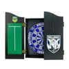 NRL Dartboard and Cabinet Set Dogs Canterbury Bulldogs Team Design Black Finish