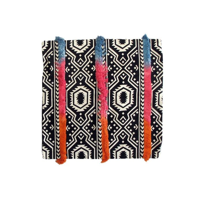 Mila Black Applique Cushion Cover 43 x 43cm