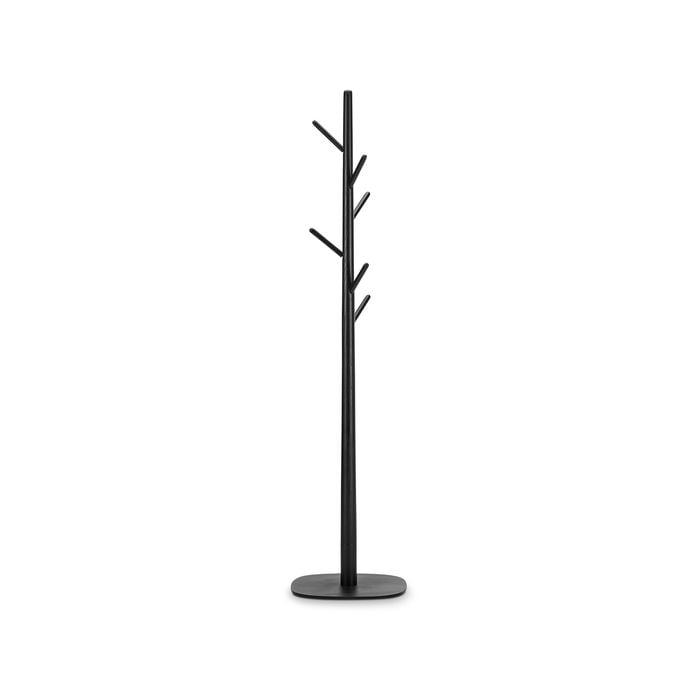 Kinn Black Solid Ash Wood Coat Rack Stand