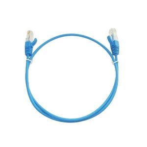 4Cabling 1m Blue CAT6A Thin U/UTP LSZH 28 AWG RJ45 Network Cable