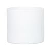 250 x 250mm Linear White Round Ceramic Foot Pot
