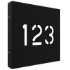 ProtectorAl 280mm x 280mm Black Custom House Sign Aluminium Cut Through Box Sign
