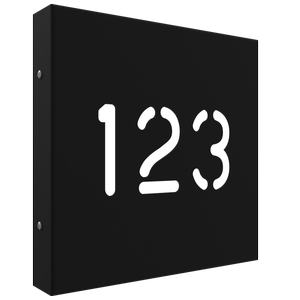 ProtectorAl 280mm x 280mm Black Custom House Sign Aluminium Cut Through Box Sign