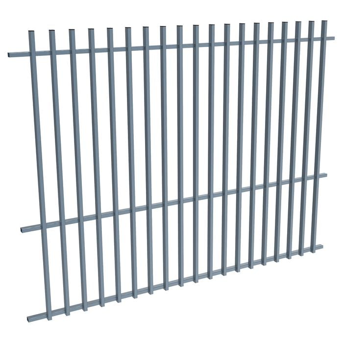 ProtectorAl 1201-2399W x 1800H Deep Ocean Aluminium Batten Pool Fence Panel with Mid Rail