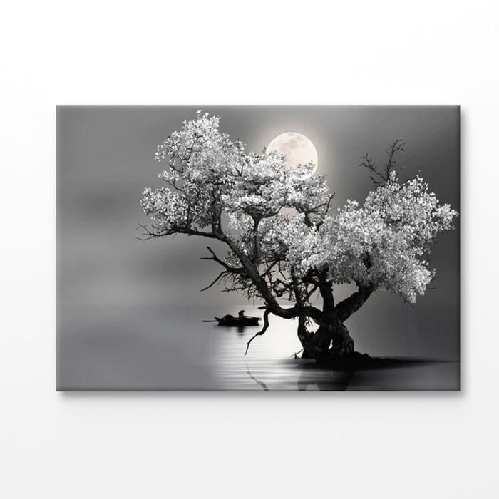Sailing Under the Moonlight Print 100% Australian Made 120x90cm (Stretched Canvas)