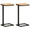 vidaXL 2x Solid Side Tables Accent Couch Table Furniture