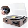 mbeat USB Turntable Vinyl/Cassette to MP3 Recorder/Wooden Record Player Speaker