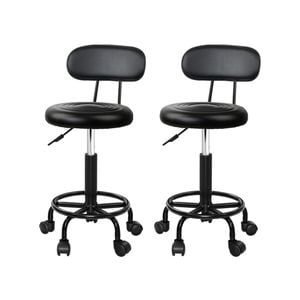 Artiss Salon Stools Black x2