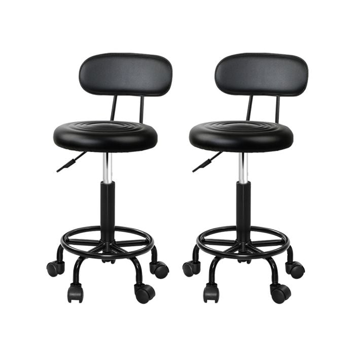 Artiss Salon Stools Black x2