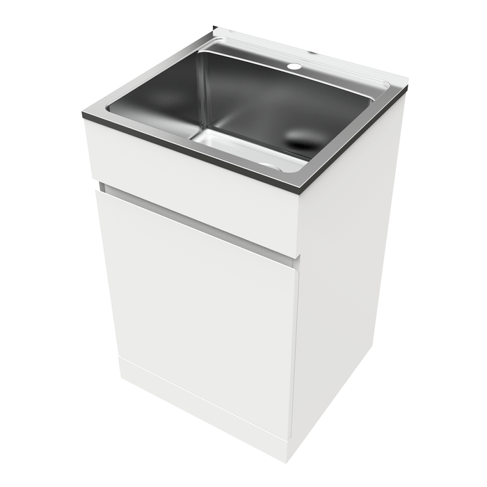 Everhard Nugleam 45L White Soft Close Laundry Unit