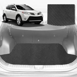 6D Diamond Car Boot Mat for Toyota RAV4 (XA40)2013-2018-Cargo Mat-Black-Outback GT