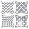 Home Décor Hamptons Cushion Covers 4pcs Pack (Grey)