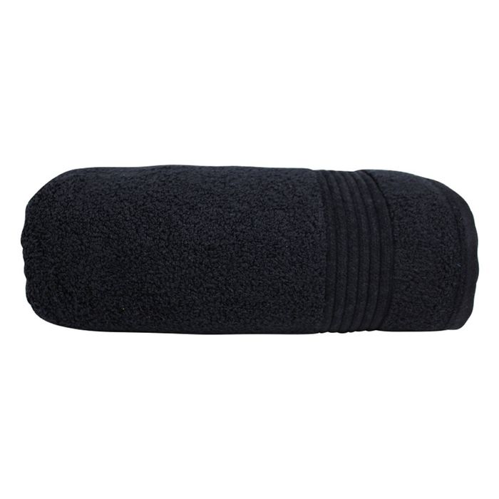 Bas Phillips Valencia Zero Twist Cotton Bath Sheet 80 X 160cm Black