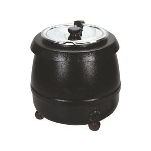 Lce Sk10b Benchtop 10l Soup Kettle Warmer Soup Pot Black