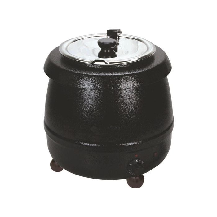 Lce Sk10b Benchtop 10l Soup Kettle Warmer Soup Pot Black