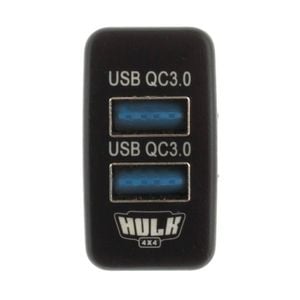 Hulk Toyota Early Dual Vehicle QC3 USB Socket 12V Blue Illumination