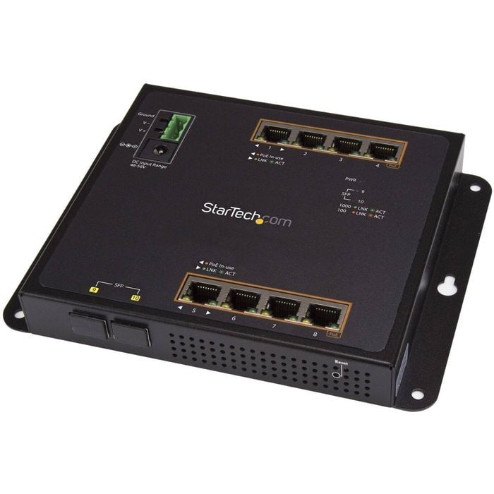 Startech.com 8 Ports Manageable Ethernet Switch - Gigabit Ethernet - 10/100/1000base-t, 1000base