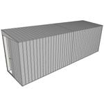 Build-a-Shed 1.5 x 6 x 2m Sliding Door Tunnel Shed without Side Doors - Zinc