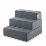 Zinus 3 Step Pet Stairs Ramp Ladder - Charcoal