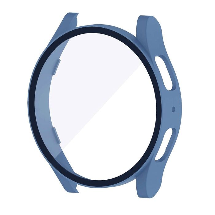 PC Full Cover Screen Glass Protector Shell Case - For Samsung Galaxy Watch 5th 4th 44mm (Sapphire)