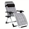 Zero Gravity Folding Lounge Chair Adjustable Outdoor Recliner (gray)