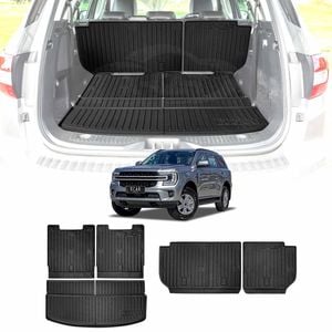 Boot Liner Back Seat Protector for Ford Everest 2022-Onwards All Weather Cargo Trunk Kick Mats