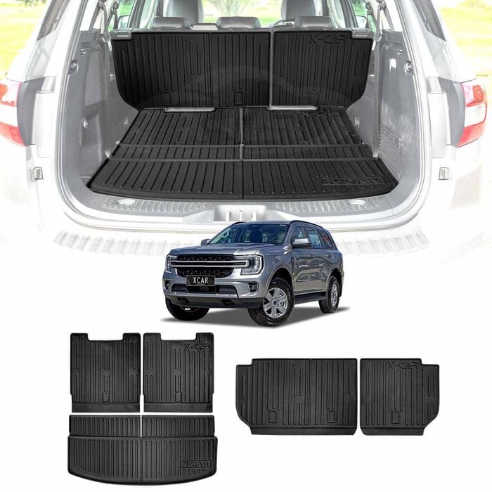 Boot Liner Back Seat Protector for Ford Everest 2022-Onwards All Weather Cargo Trunk Kick Mats