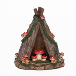 15cm Mushroom Fairy Teepee Resin Statue