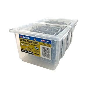 Zenith 10 - 8 x 65mm Galvanised Square Drive Countersunk Ribbed Head Timber Screws - 500 Pack