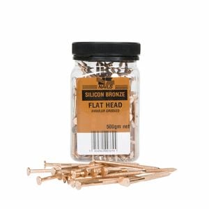 NZ Nails 50 x 2.80mm Silicon Bronze Flat Head Nail - 500g Pack