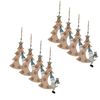 8PK Urban Santa/Reindeer Tree Cresent Hanging Decoration 20cm Sage Assorted