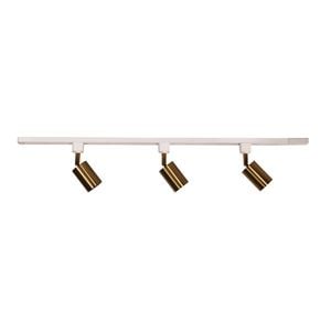 Oriel Lighting Bridge 3 Track Spot Light White&Brass