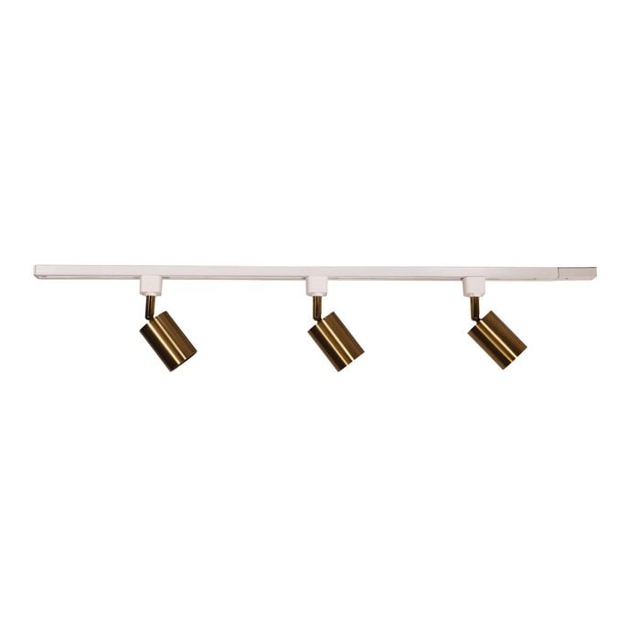 Oriel Lighting Bridge 3 Track Spot Light White&Brass