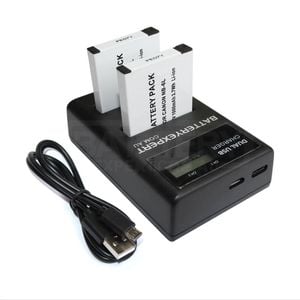 2x Battery + USB Charger for Canon NB-6L NB-6LH SX540 HS SX700 HS S95 IXUS 105 IXUS 95 Camera