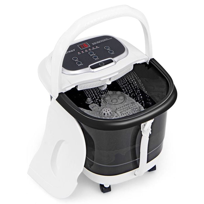 Costway Electric Footbath Tub Heated Foot Spa Rolling Massager Black