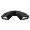 Brilliant 24W Black Nighthawk LED Twin Flood Light