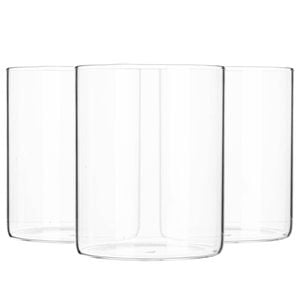 Argon Tableware Glass Storage Jars - No Lid - 750ml - Kitchen Utensils Pot Bathroom Storage Open Container Glass Jar - Set Of 6