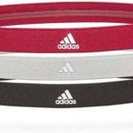 Adidas 3Pack Sports Hair Bands Taining Stretch Headband  Black/Grey/Burgundy