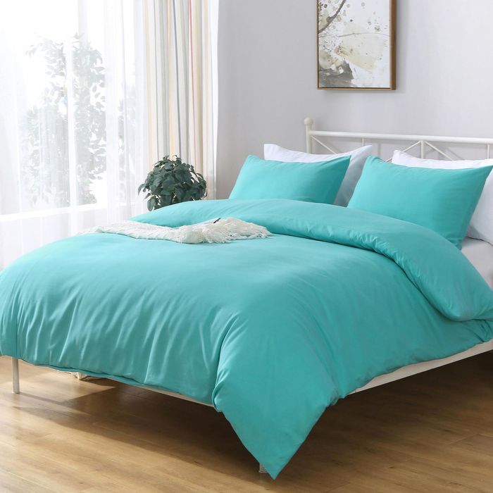 LINENOVA Microfiber Soft 1200TC Quilt Cover Set Teal Double