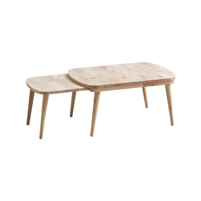 Natural Signature Medium Raw Natural Big Tongue Extendable Coffee Table