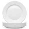 Argon Tableware Round Opalware Dinner Plates - 25cm - White - Pack of 6