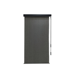 Coolaroo 1.2 x 2.4m Charcoal Crank Operated Outdoor Blind With Premium Pelmet